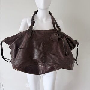 Henry Beguelin Leather Travel Duffle Bag